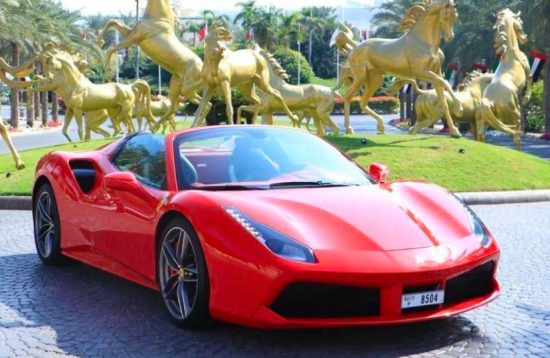 Ferrari 488 spider Rendez-vous dubai